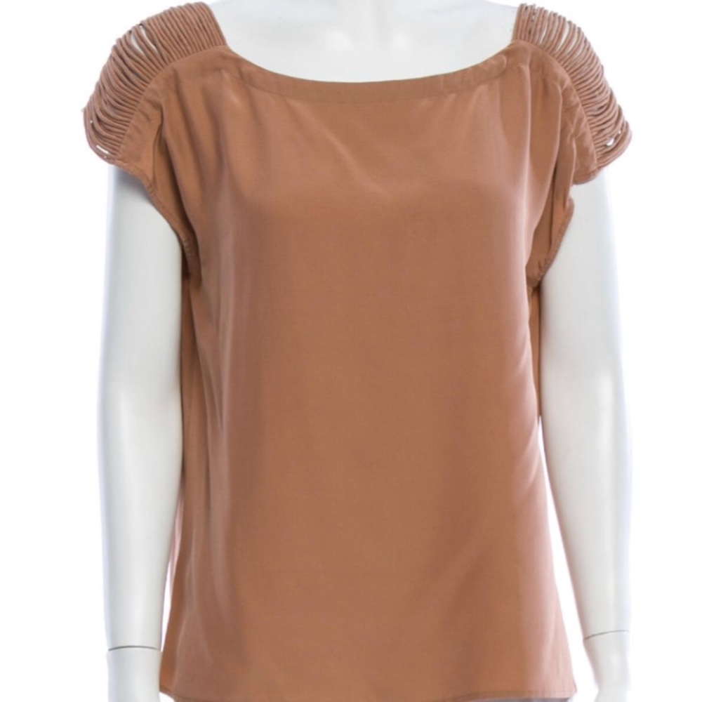 Loefller Randall Silk scoop neck Blouse ✨
